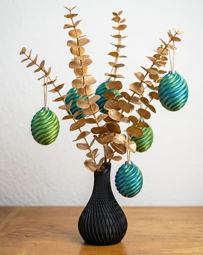 Dual-Tone Spiral Christmas Bauble | Shatterproof Tree Ornament