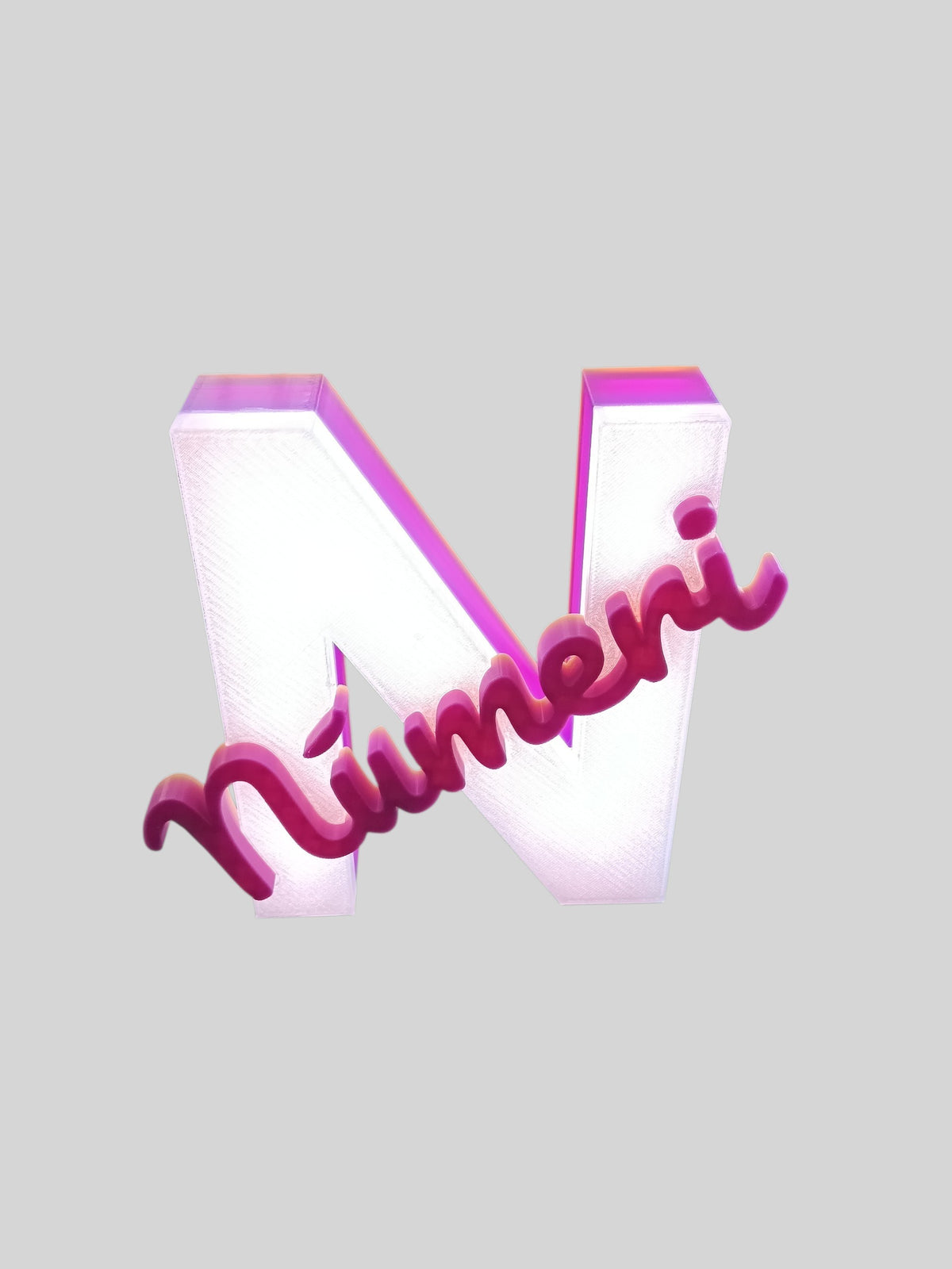 Custom 3D Printed LED Name & Initial Night Light