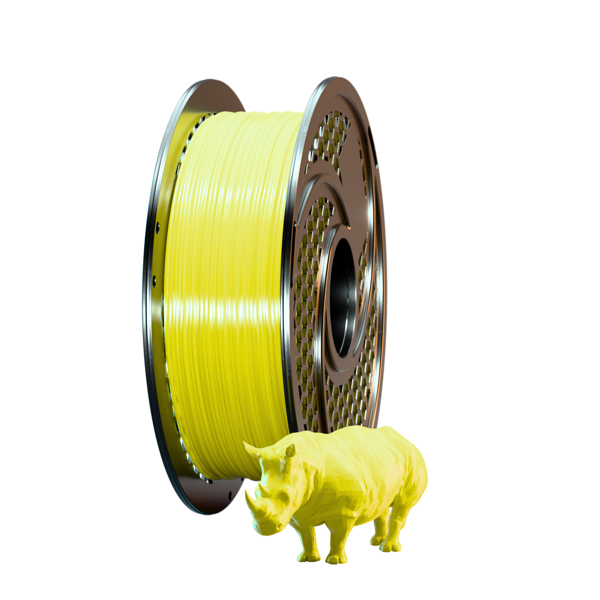 Silk PLA+ Chrome Yellow Filament 1kg, 1.75mm