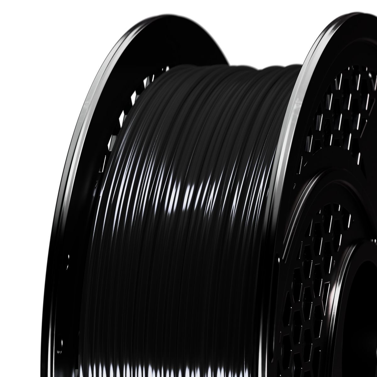Silk PLA+ Gloss Black Filament 1kg, 1.75mm