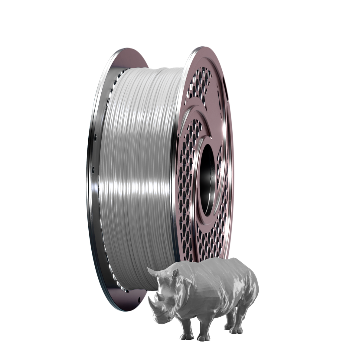 Silk PLA+ Gloss Grey Filament 1kg, 1.75mm