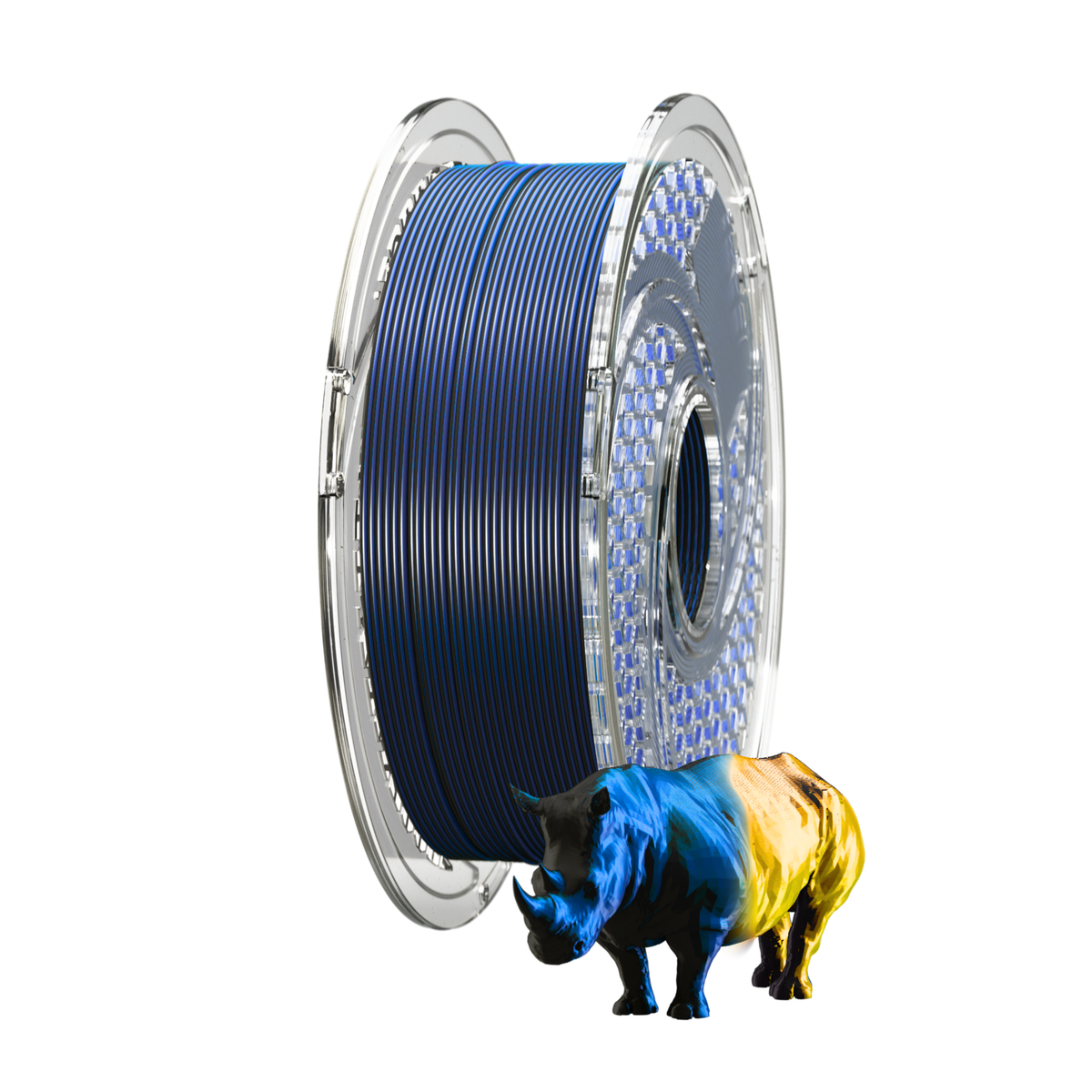 SILK PLA+ Tri Color - Atlas Crown (Gun Metal & Gold & Royal Blue) 750g, 1.75mm