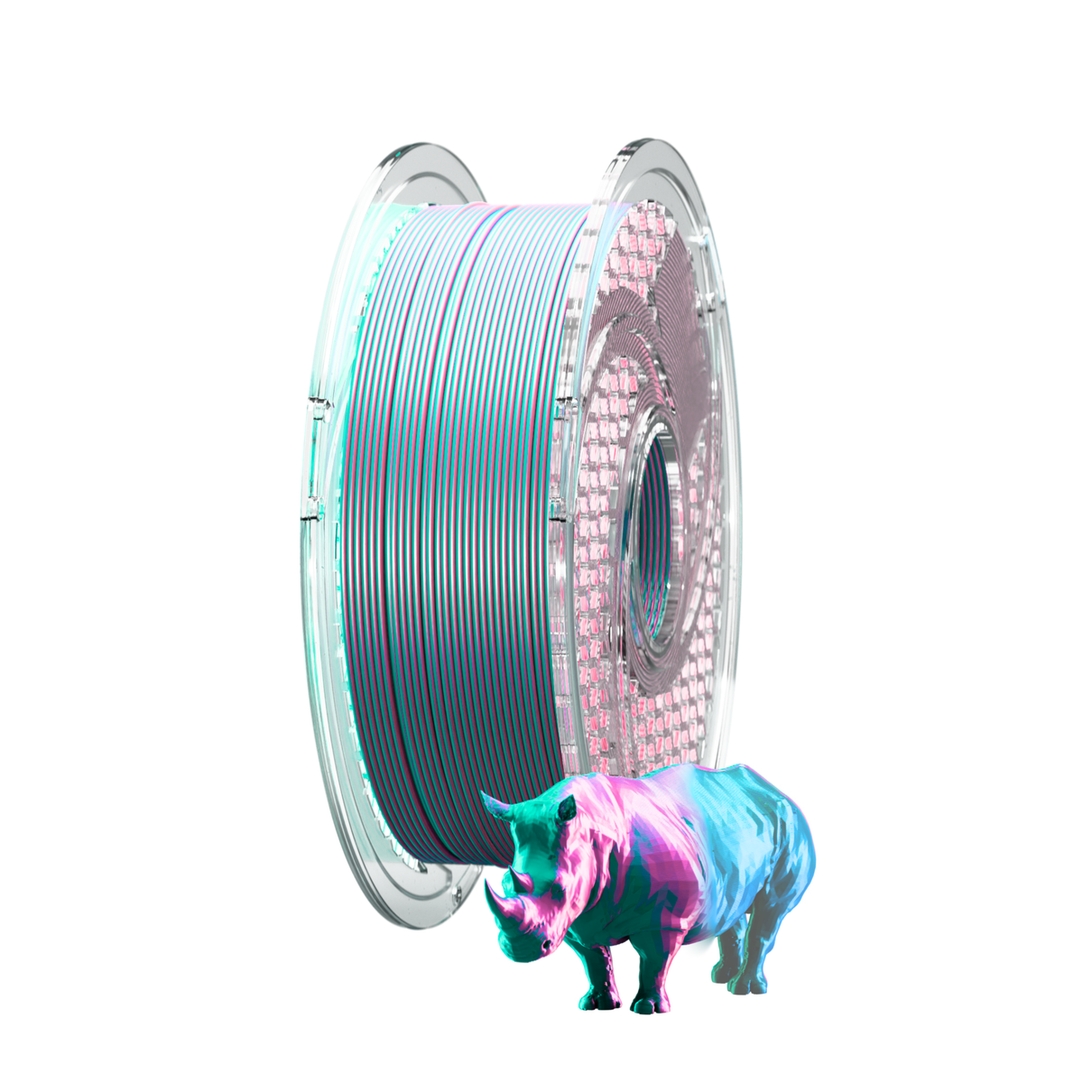 SILK PLA+ Tri Color - Chrome Royale (Chrome Pink & Chrome Green & Chrome Blue) 750g, 1.75mm