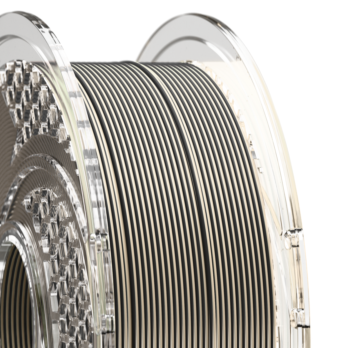 SILK PLA+ Tri Color - Dark Sandstorm Light Beige & Brown & Gun Metal) 750g, 1.75mm