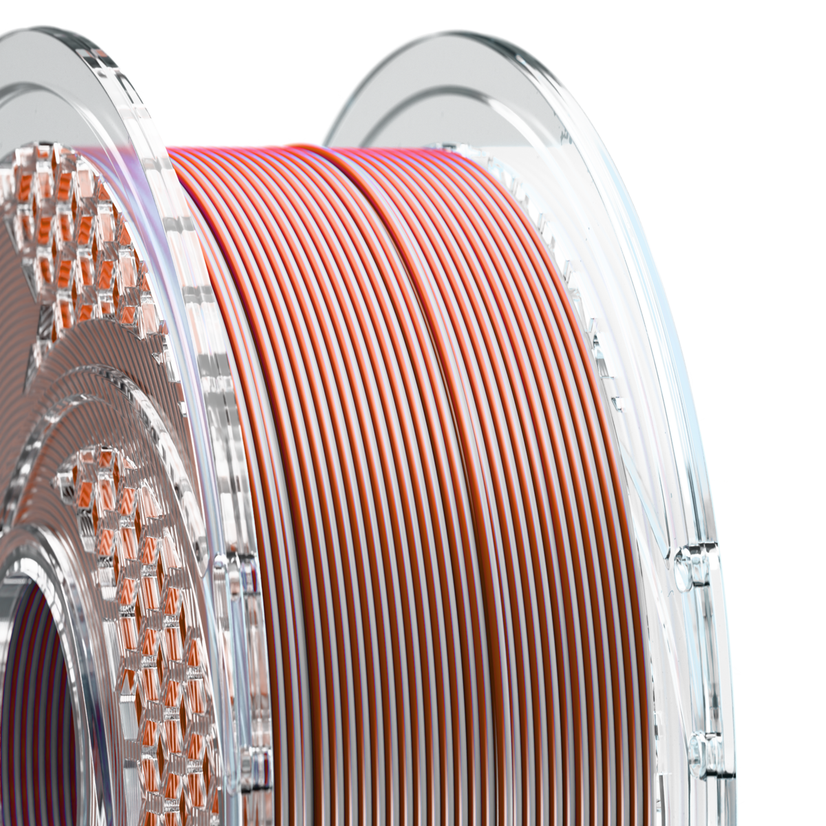 SILK PLA+ Tri Color - Fire, Ice & Sky (Gloss White & Royal Blue & Merlot) 750g, 1.75mm