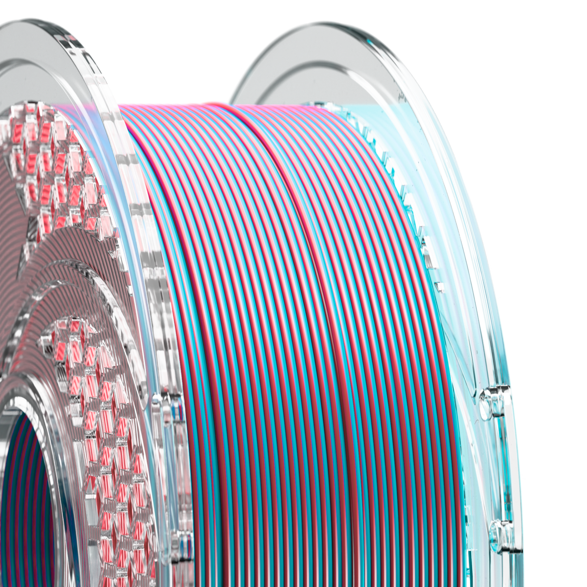 SILK PLA+ Tri Color - Solar Bloom (Chrome Yellow & Rose Red & Green/Blue) 750g, 1.75mm