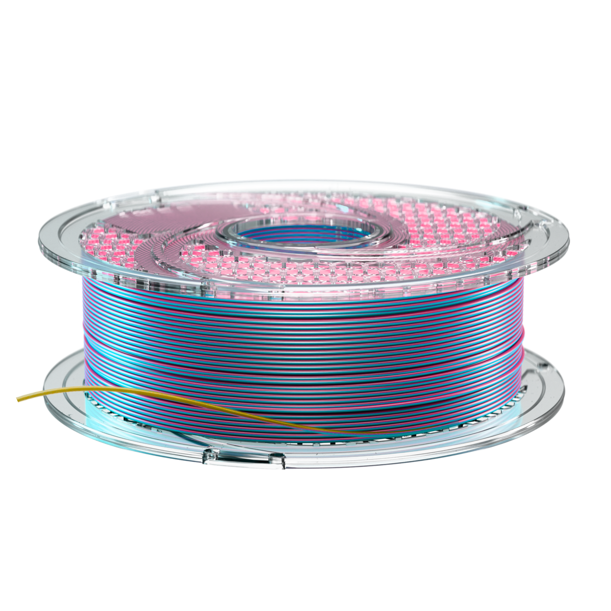 SILK PLA+ Tri Color - Solar Bloom (Chrome Yellow & Rose Red & Green/Blue) 750g, 1.75mm