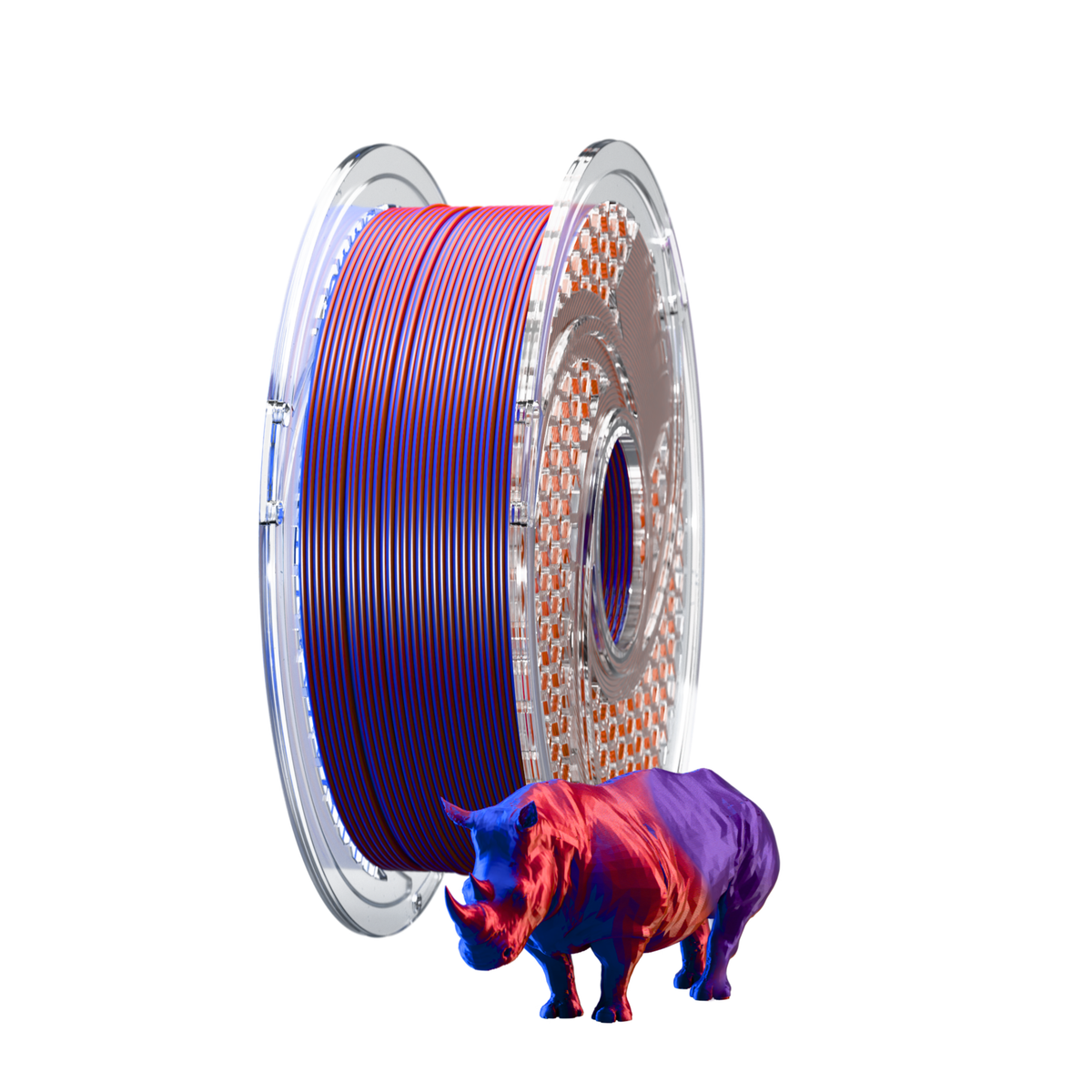 SILK PLA+ Tri Color - Velvet Twilight (Royal Blue & Merlot & Indigo Purple) 750g, 1.75mm