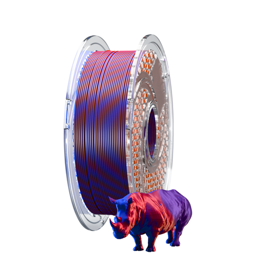 SILK PLA+ Tri Color - Velvet Twilight (Royal Blue & Merlot & Indigo Purple) 750g, 1.75mm