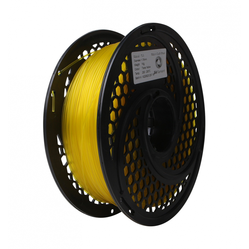 PLA Translucent Yellow Filament 1kg, 1.75mm